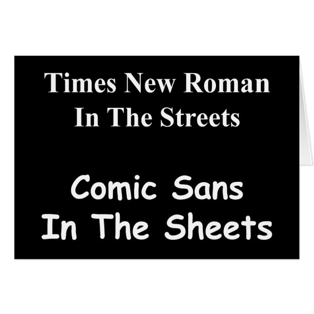 Times New Roman in de Straten, Comic Sans.... (Voorkant Horizontaal)