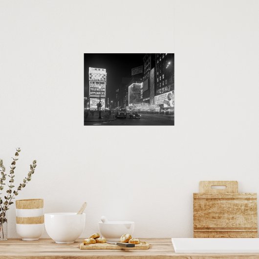 Times Square at Night, 1953. foto Poster (Keuken)