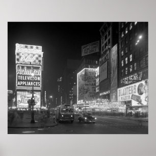 Times Square at Night, 1953.  foto Poster