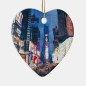 Times Square at Night Painting Keramisch Ornament (Rechts)