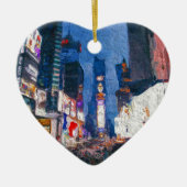 Times Square at Night Painting Keramisch Ornament (Voorkant)
