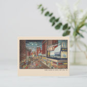  Times Square bij nacht met Neon Lights Briefkaart (Staand voorkant)