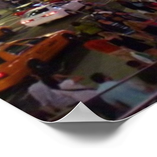 Times Square bij nacht Poster (Hoek)