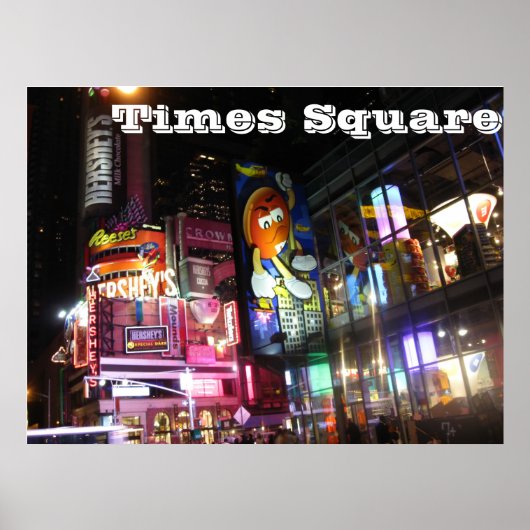 Times Square bij nacht Poster (Voorkant)
