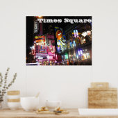 Times Square bij nacht Poster (Keuken)