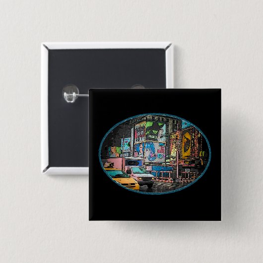 Times Square Billboards Button (Voorkant /achterkant)