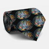 Times Square Billboards Necktie Stropdas (Opgerold)