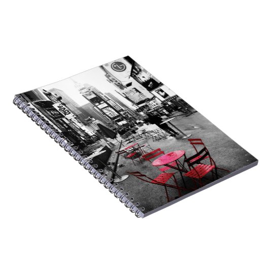 Times Square Black White Notitieboek (Rechterzijde)