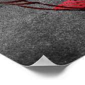 Times Square Black White Red Poster (Hoek)