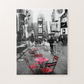 Times Square Black White Red Puzzle Legpuzzel (Verticaal)
