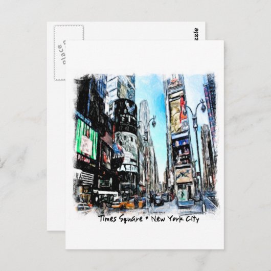 Times Square Briefkaart (Voorkant / Achterkant)