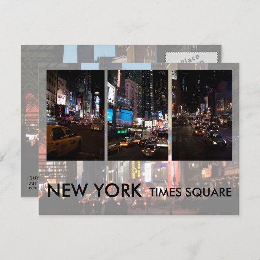 Times square briefkaart (Voorkant / Achterkant)