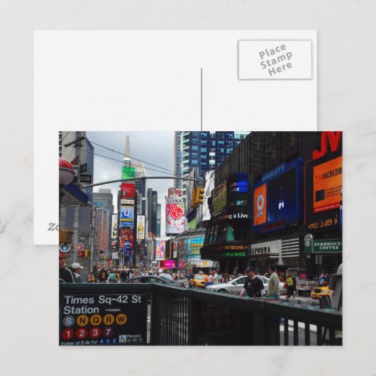 Times Square briefkaart (Voorkant / Achterkant)