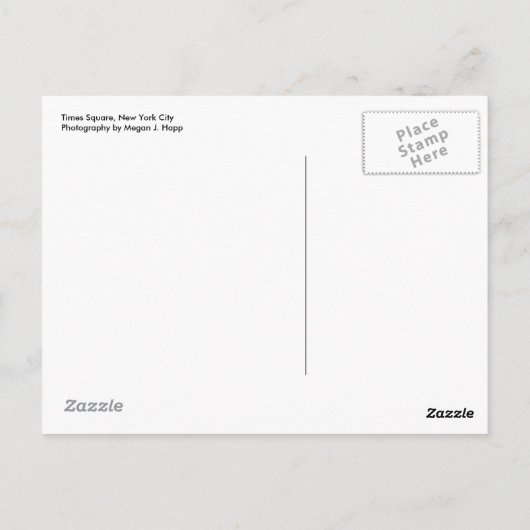Times Square Briefkaart (Achterkant)