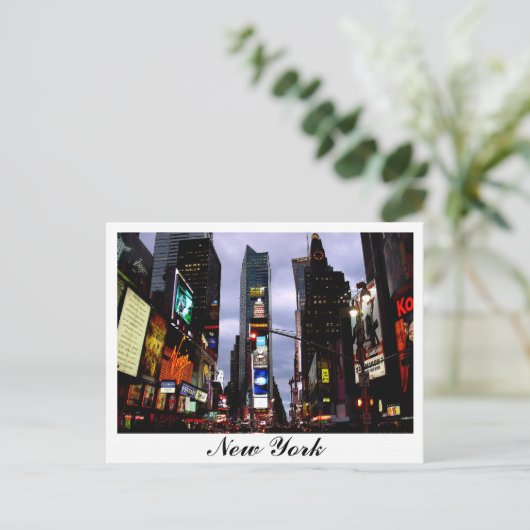 Times Square Briefkaart New York Souvenir Card (Staand voorkant)