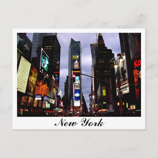 Times Square Briefkaart New York Souvenir Card (Voorkant)