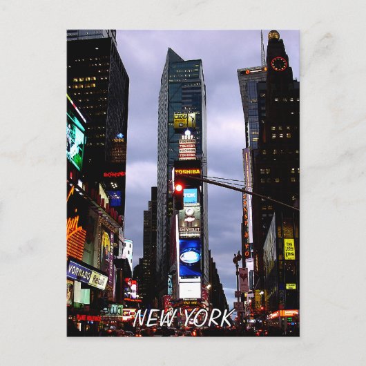 Times Square Briefkaart New York Souvenir Card (Voorkant)