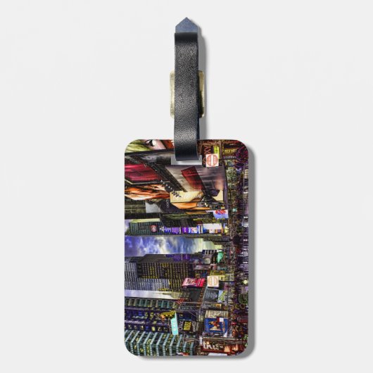 Times Square Foto in HDR. Bagagelabel (Achterkant verticaal)