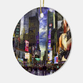 Times Square Foto in HDR. Keramisch Ornament (Links)