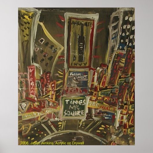TIMES SQUARE GEKRAAKT POSTER (Voorkant)