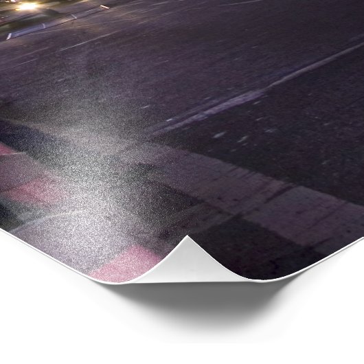 Times Square in de nacht in Manhattan, New York Foto Afdruk (Hoek)