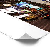 Times Square in de nacht Poster (Hoek)