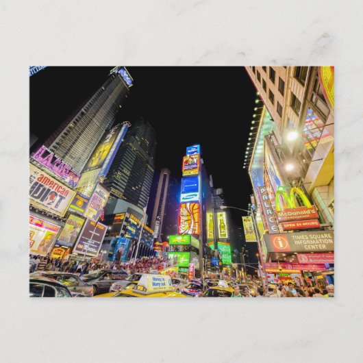 Times Square in de stad die nooit slaapt Briefkaart (Voorkant)
