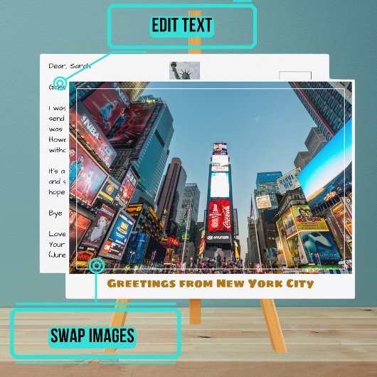 Times Square in New York Briefkaart