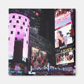 Times Square in New York (roze) Magneet (Voorkant)