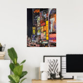 Times Square Lights New York City Poster (Thuiskantoor)