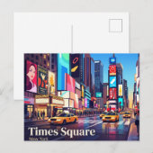 Times Square New York Briefkaart (Voorkant / Achterkant)