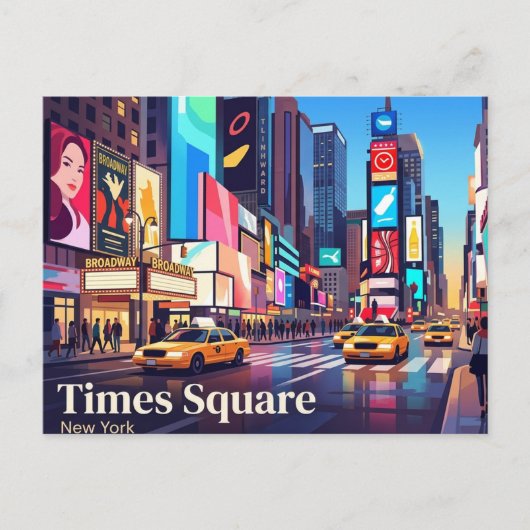 Times Square New York Briefkaart (Voorkant)
