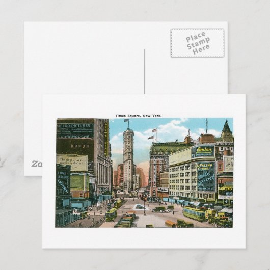 Times Square New York Briefkaart (Voorkant / Achterkant)