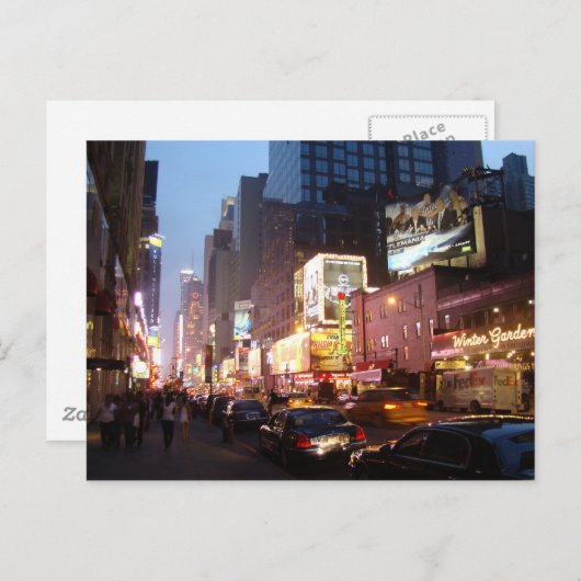 Times Square New York Briefkaart (Voorkant / Achterkant)