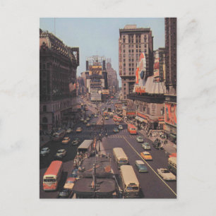 Times Square, New York City 1950 Vintage geïnspire Briefkaart