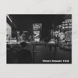 Times Square, New York City, Neon Foto uit 1941 Briefkaart