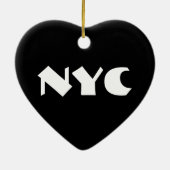 Times Square New York City NYC Neon Keramisch Ornament (Achterkant)