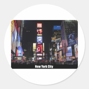 Times Square New York City Ronde Sticker