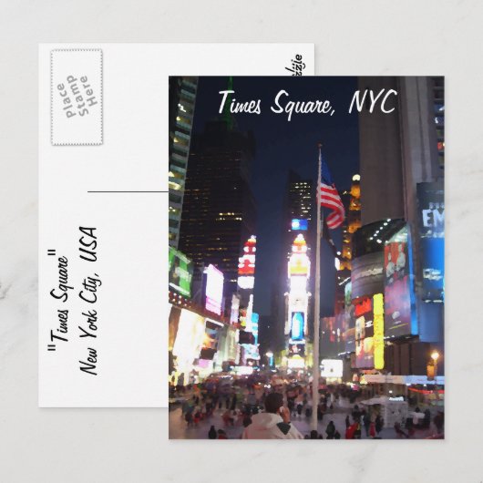 "Times Square, New York City, VS" CricketDiane A Briefkaart (Voorkant / Achterkant)