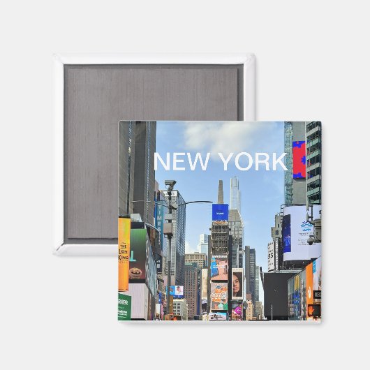 Times Square New York Souvenir Magnet (Voorkant / Achterkant)