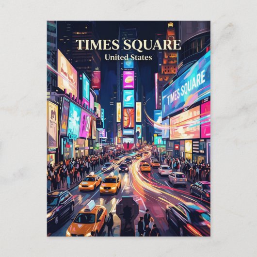 Times Square New York State Briefkaart (Voorkant)