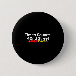 Times Square New York Subway Station Borden, Nyc T Ronde Button 5,7 Cm