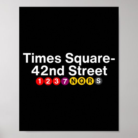 Times Square New York Subway Station Signs, Nyc Tr Poster (Voorkant)
