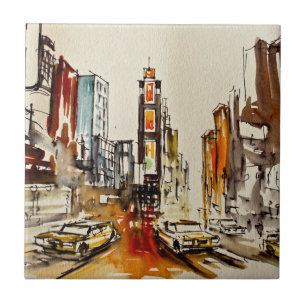 Times Square New York Tile/Trivet Tegeltje