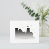 Times Square nieuwe jaren Feestdagenkaart (Staand voorkant)