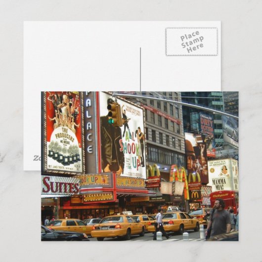 Times Square NY Briefkaart (Voorkant / Achterkant)
