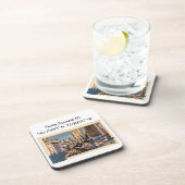 Times Square NY Map Coördinaten stijl Bier Onderzetter (Rechterzijde)