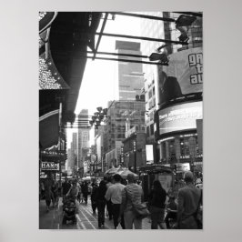 Times Square NYC Black en White Photography Poster