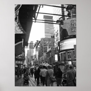 Times Square NYC Black en White Photography Poster
