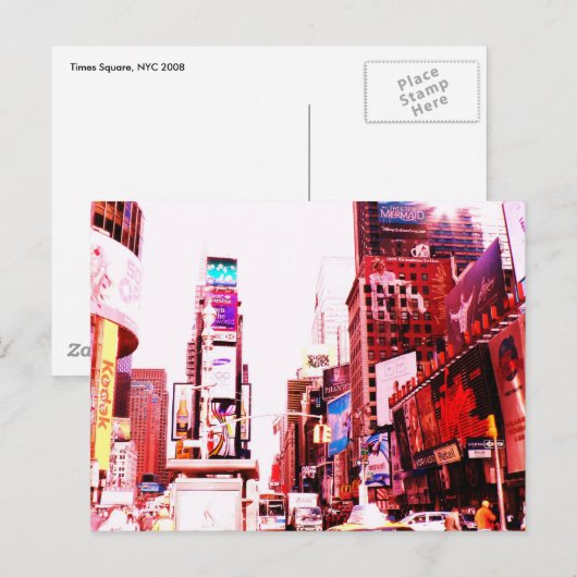 Times Square NYC Briefkaart (Voorkant / Achterkant)